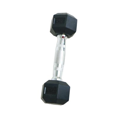 China Durable Rubber Coated Hex 210 Pound Dumbbells Set Hand Weights for sale