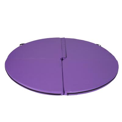 China Comfortable and durable safety standard pattern round protective pole dance accident portable folding mat for sale