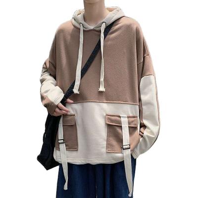 China Streetwear Fashion Breathable Chest Pocket Long Sleeve Loose Cargo Sweater For Men for sale