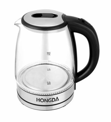 China 360 degree 1.8L base 2022 rotation hot sale glass electric water kettle with fast boiling function for sale