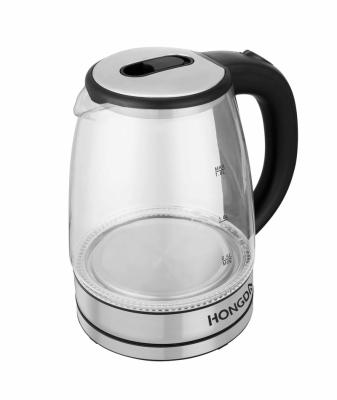 China NEW 1.8L 360 Degree Rotation Base Model Glass Electric Water Kettle With Quick Boiling Function for sale