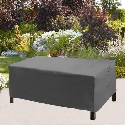 China 600D Polyester Heavy Duty Weatherproof Waterproof Patio Furniture Cover UV Garden Outdoor Table Cover for sale