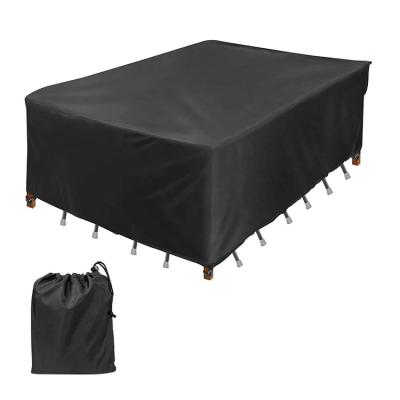 China UV Resistant Waterproof 600D Rectangular Patio Table Covers Lawn Heavy Duty Waterproof Outdoor Patio Furniture Covers for sale