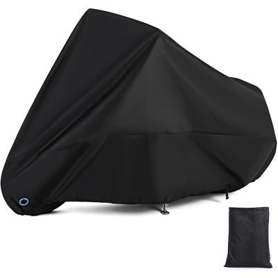 China Waterproof And UV Resistant 210D Black Waterproof Motorcycle Proof Black Cover With Custom Logo for sale