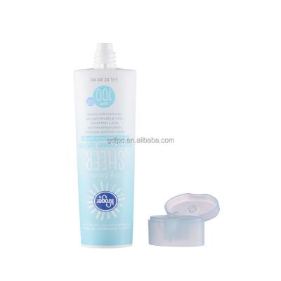 China D45mm 88ml Cosmetic Custom Blue Gradient Squeeze Soft Plastic Empty Oval Sunscreen Tube Packaging Container for sale