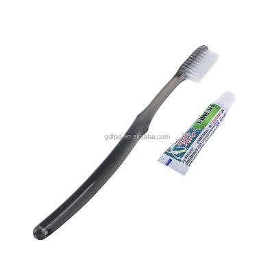 China Cheap wholesale hotel disposable toothbrush with toothpaste kit for travel for sale