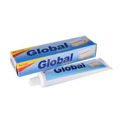 China Whitening Customized 150g Fluoride Free Teeth Whitening Toothpaste Private Label Logo With Paper Box for sale