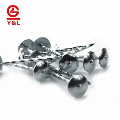 China Building Material Plain/Twisted Galvanized Or Un-galvanized Roofing Umbrella Head Nail for sale