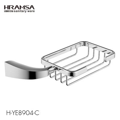 China HRAMSA Bathroom Manufacture Hotel / Wall Mounted Home Bathroom Chrome Soap Basket for sale