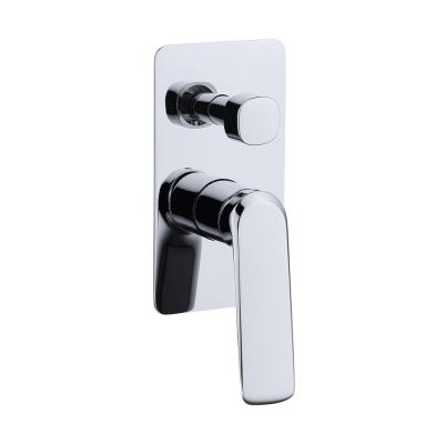 China Without Sliding Bar HRAMSA Single Lever Concealed Bath Shower Mixer With Brass Square Panel For Hotel Project for sale