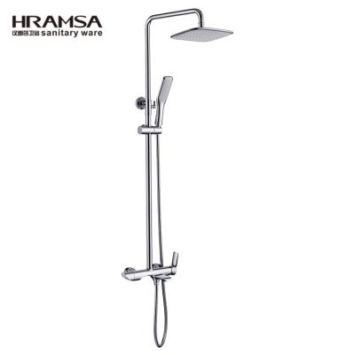 China With Slide Bar Factory Wholesale High Quality Bathroom Bath Faucet Single Lever Rainfall Shower Set for sale