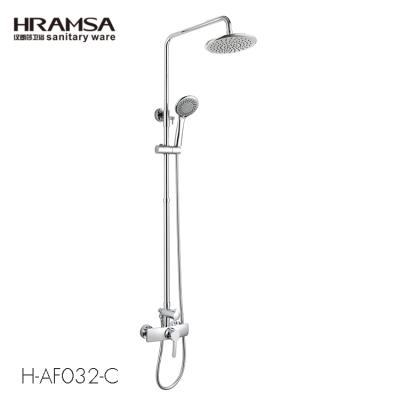 China With sliding bar factory hot sale brass shower mixer set in low price for sale