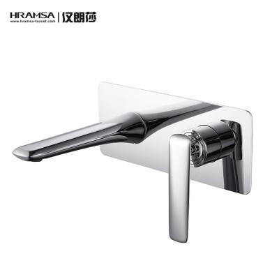 China Metered Faucets Choose To Handle Hot Cold Brass Basin Faucet Wall Mounted Single Lever Basin Mixers For Bathroom Decoration for sale