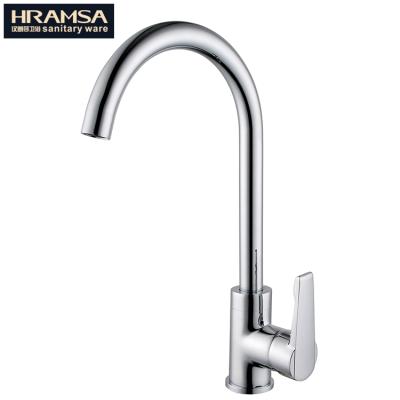 China Single Lever Solid Brass Sink Basin Bathroom Faucets Mixer Hot And Cold Metered Kitchen Faucets for sale