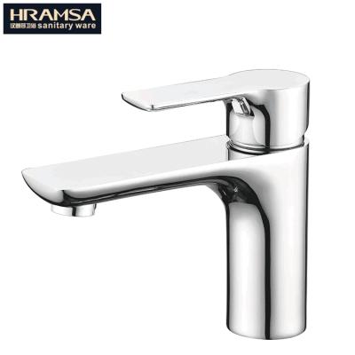 China Metered Faucets Hramsa Part Basin Mixer Deck Mounted Single Handle Basin Sink Faucet Faucet for sale