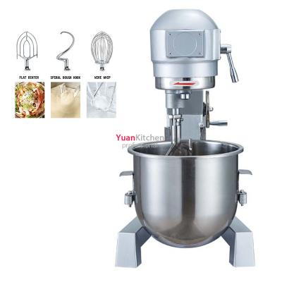 China Outdoor Commercial Baking Equipment 30L Stainless Steel Large Food Cake Dough Heavy Duty Food Mixers for sale