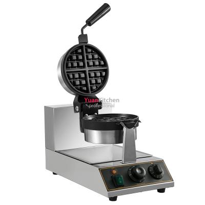 China Adjustable Thermostat Round Belgian Waffle Maker Commercial Non-Stick Turned Electric Turned Iron Baker Machine OEM ODM ODM for sale