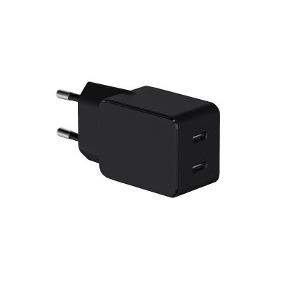 China Intelligent Distribution PD 35W GaN Wall Charger Two C Ports  EU Plug Intelligent Distribution Fast Charging for Laptop and Smartphone for sale