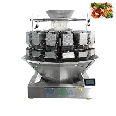 China 14 Head Food Salad Multihead Weigher Fresh Fruits And Salads Large Target Weight Or Volume Packaging Machine for sale