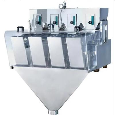 China 4 Head Linear Food Weigher Weighing Sugar Salt Rice Sesame Glutamate Milk Powder Coffee Powder Seasoning Filling Machine for sale