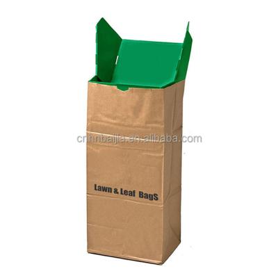 China 30 Gallon Biodegradable 2 Ply Yard Garbage Sack Biodegradable Paper Bag for sale