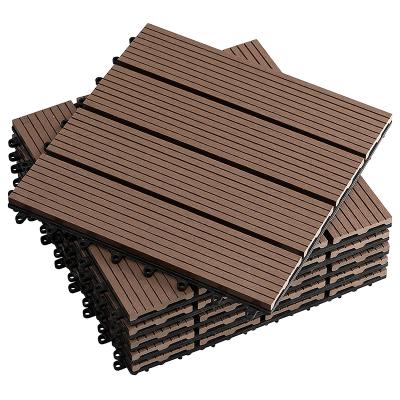 China Tianze 30x30 60x60 Waterproof Garden Flooring Deck wpc Crack-Resistant Wpc Outside Decking Tiles for sale