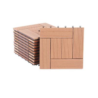 China DIY Chinese Outdoor Natural Waterproof Wood Fiber WPC Deck Tile for sale