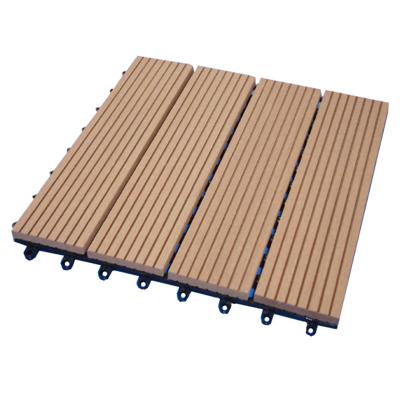 China Minimalist Wood Plastic Composite Garden Tiles WPC DIY Flooring for sale