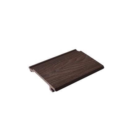 China New Farmhouse Design Bicolor 3D Woodgrain WPC Wood Plastic Composite Decking for sale