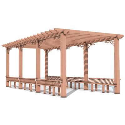 China Tianze Outdoor Gazebo Garden Wpc Grape Easily Assembled Waterproof Outdoor Pergola for sale