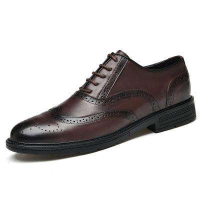 China Anti-Smell Latest Design Fashion Brock Oxford Shoes Guangzhou Custom Men's Suits Leather Shoes for sale