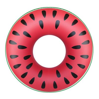 China PVC Watermelon Swim Ring Inflatable Tube Pool Toys Eco-Friendly Lemon Fruit Floats Donut Swimming Ring For Kids&Adults for sale