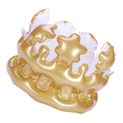 China Promotion Birthday Celebration Baby Shower Crown Hat Costume Party Inflatable Queen Crown for sale