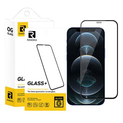 China Anti-fingerprint full cover black edge for iPhone 12 11 pro XS MAX Screen Protector for tempered glass film for iPhone 12 screen protector for sale