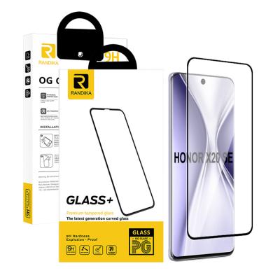 China Single Package 9H High Transparent Anti-fingerprint For Honor X20 SE 2.5d Full Cover Tempered Glass With Black Edge for sale