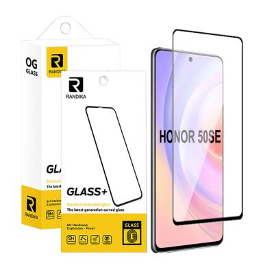 China High Transparent Anti-fingerprint Suitable 2.5d For Honor 50 Se 10d Full Screen Tempered Film Screen Protector for sale