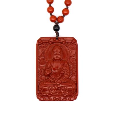 China Winter Newest Unisex Rose Jade Jewelry Beaded Necklace Men's Buddha Environmentally Friendly Wholesale Pendent Necklace for sale