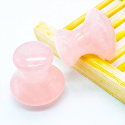 China Crystal Gua Sha Rose Quartz Face Massage Stone Jade Mushroom for sale