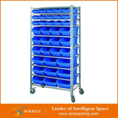 China Wholesale Supermarket Rivet Rack With Plastic Industrial Modern Storage Bins Storage Bin Shelves for sale