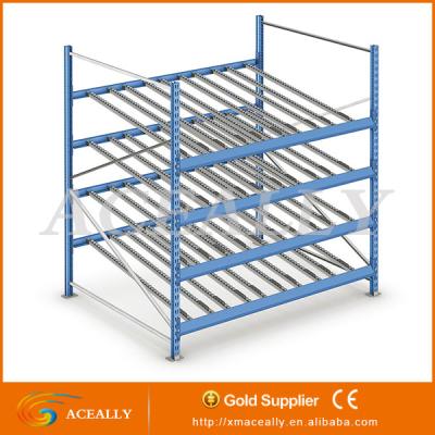 China Aluminum Roller Wheel Cardboard Flow Rack Requirements for sale