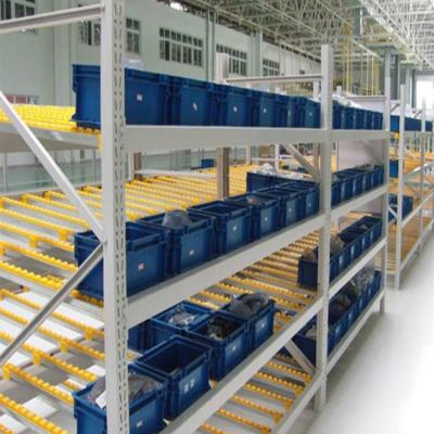 China Cheap Living Storage Draw Roller Conveyor Racks Corrosion Protection Price Cardboard Sliding Storage Racks for sale