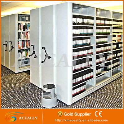 China Office Used Compactus Double Decker High Quality Movable Compact Bookcase Shelving / Movable Mass Book Shelves for sale