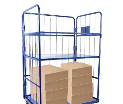 China Modern Heavy Duty Wire Metal Collapsible Roll Container for sale