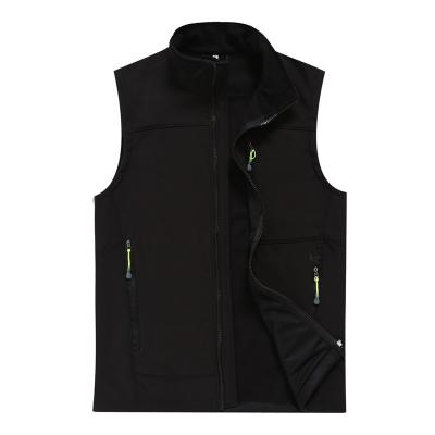 China Breathable China manufacture professional poyester 100% soft shell vest for men for sale