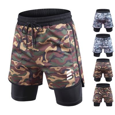 China Fashion Hot Selling Men's Breathable Camouflage Gym Shorts High Quality Custom Made Fitness Sweat Design Camouflage Casual Track Shorts for sale