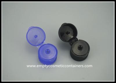 China Ribbed Closure Flip Top Caps Lids Blue Leak Proof Customized for sale