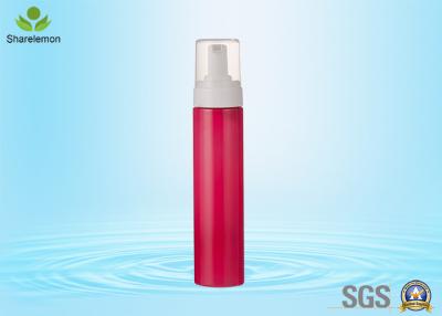 China 120ml / 150ml / 200ml / 250ml Pet Plastic Rose Red Foam Pump Bottle For Skin Care for sale