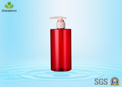 China Red 300ml Cosmetic Lotion Bottles For Hotel Hand Washing Packaging Te koop