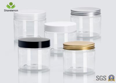 China 350ml Transparent Plastic Cream Jars , Travel Cosmetics Creams Gels for sale