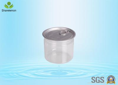 China 360ml Clear Empty Plastic Cosmetic Jars with two Caps for Food Packaging for sale